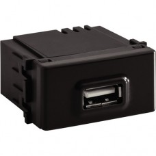 Modulo Tomacorriente USB 1.5A Negro UNIVERSAL xUn.