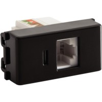 Modulo RJ45 p/ Eternet Negro UNIVERSAL xUn.